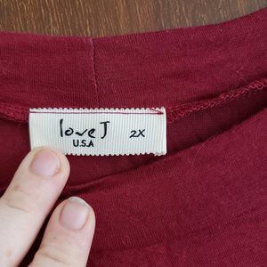 Red no sleeve shirt size 2X